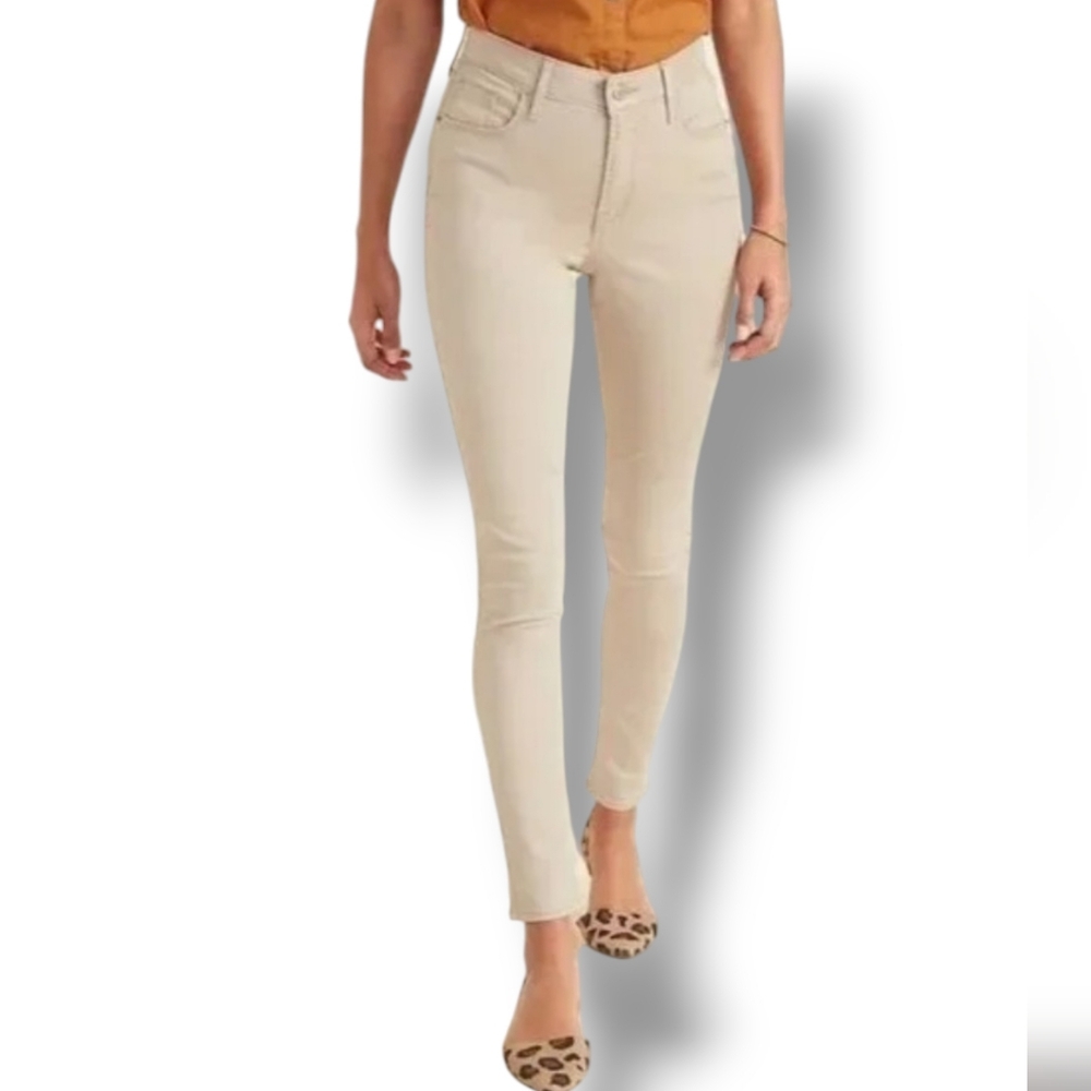 Massimo Dutti High Waist Skinny Jeans In Oatmeal Size Woman's 6